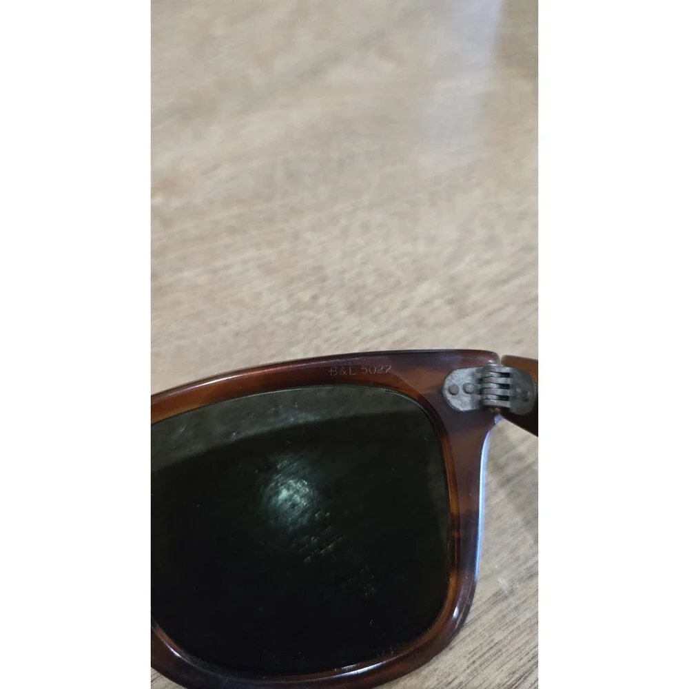 Vtg 60s 70s B&L 5024 Ray-Ban USA Wayfarer Mock Tortoise thick Frame Sunglasses